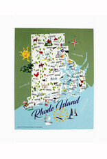 Rhode Island Map (Galleyware) Vinyl Sticker