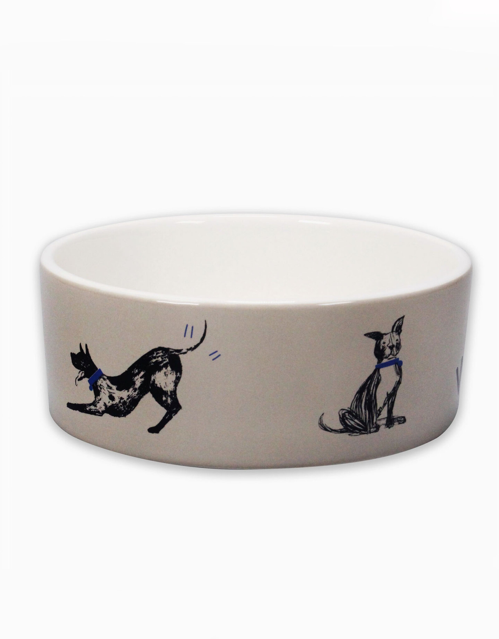 Woof Ceramic Dog Bowl