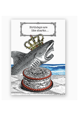 Shark Birthday Greeting Card Shark Birthday Greeting Card