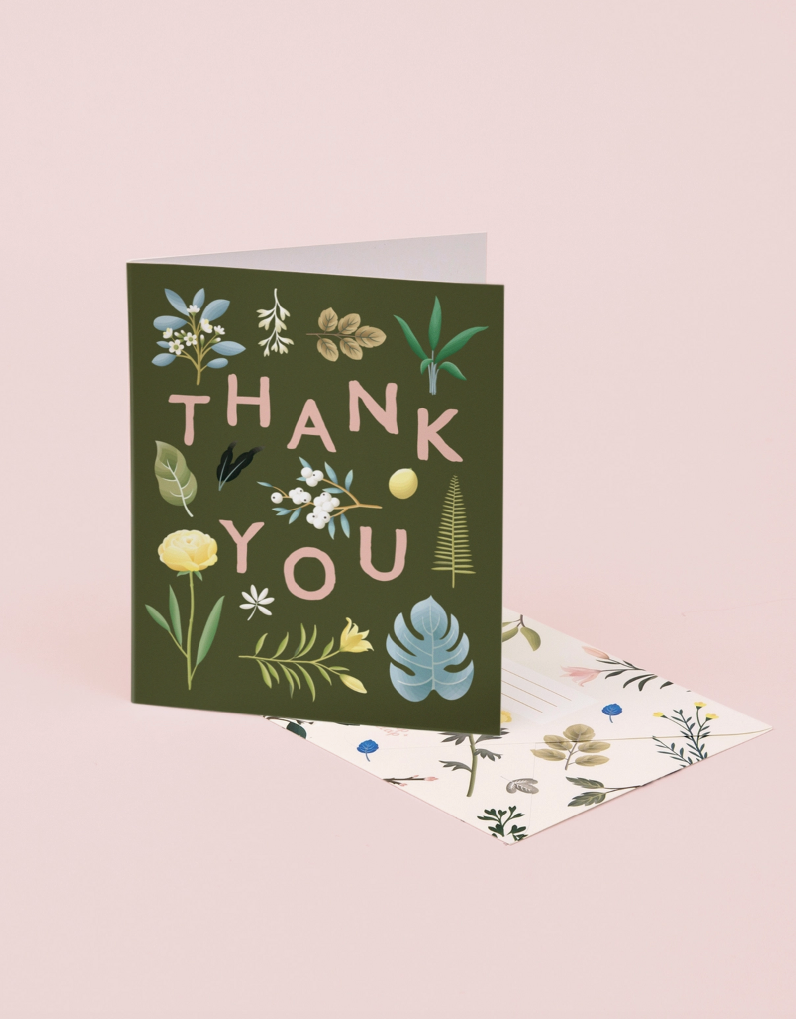Assorted Botanicals Thank You Greeting Card