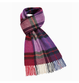 Merino Wool Madison Scarf - Mulberry Plaid *