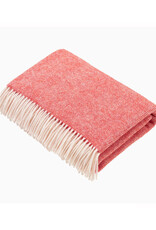 Shetland Wool Blanket - Herringbone Red