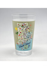 Rhode Island Map (Galleyware) Pint Glass