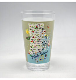 Rhode Island Map (Galleyware) Pint Glass