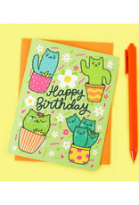 Cactus Cats Birthday Greeting Card