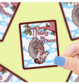 Hang in There Hanging Opossum Sticker