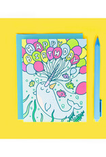 Have Awesome Birthday Narwhal Greeting Card