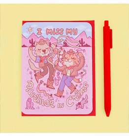 Miss My Partner In Crime Cats Greeting Card
