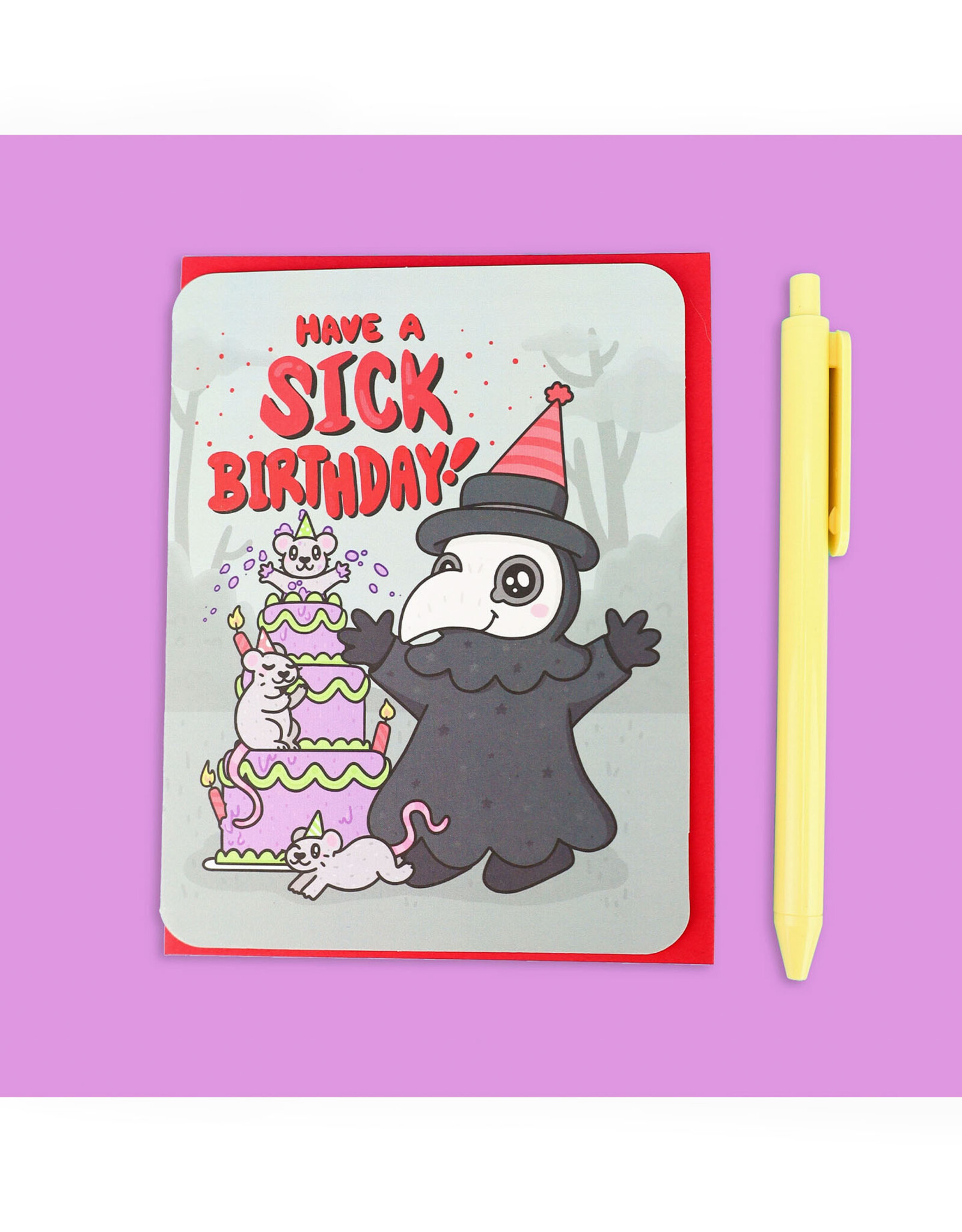 Sick Birthday Plague Doctor Greeting Card