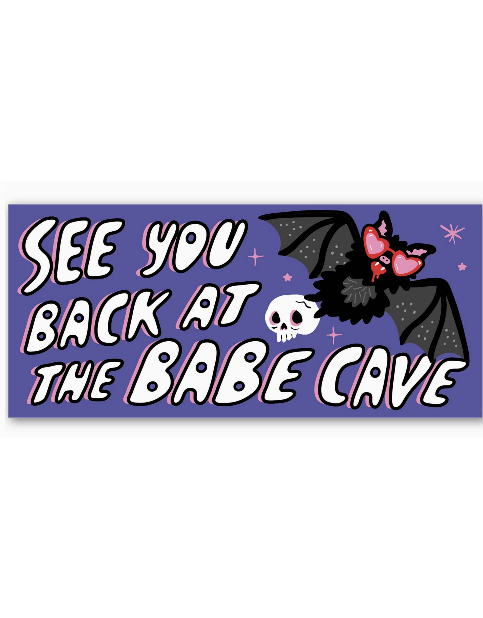 Babe Cave Bat Bumper Sticker