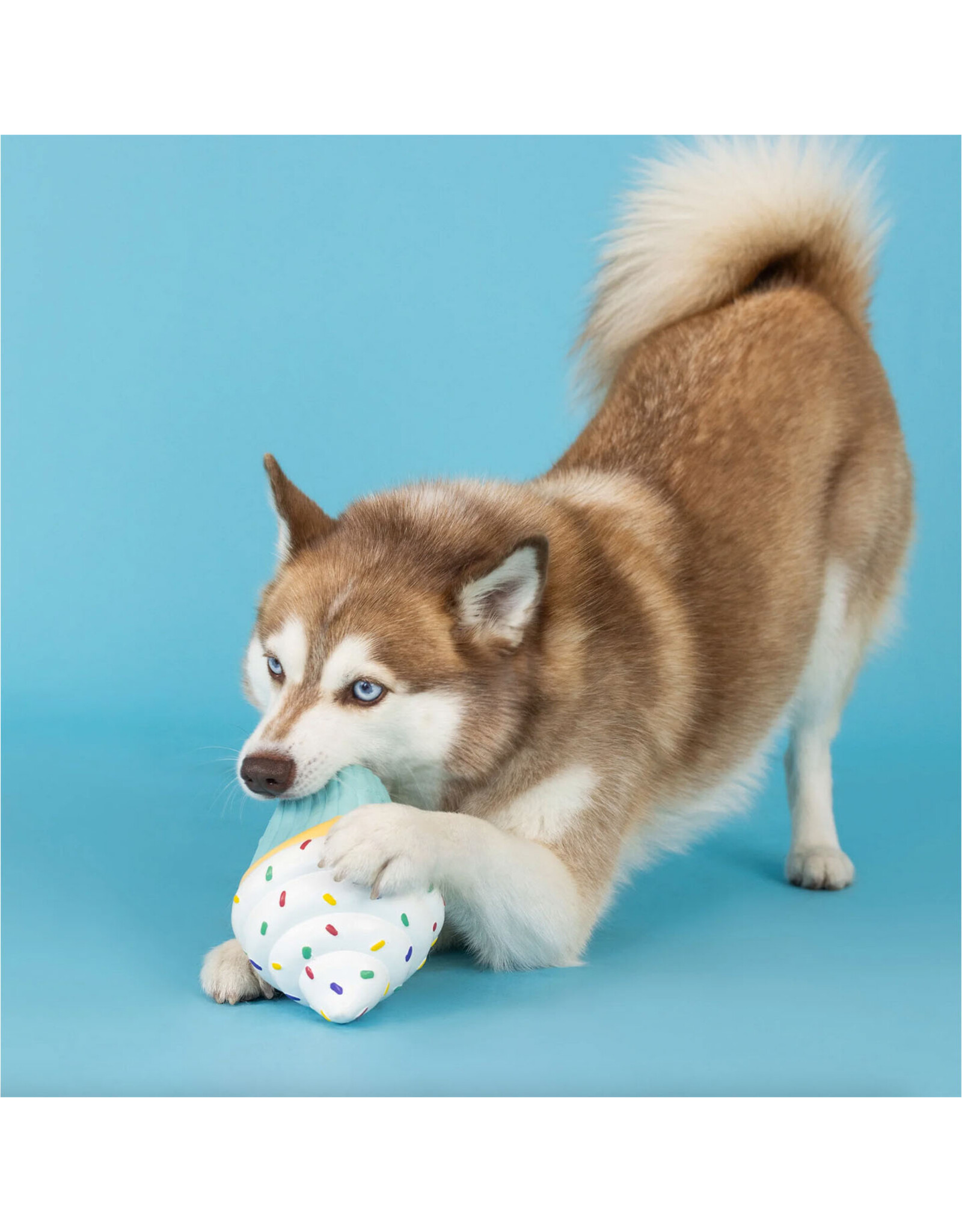 You Bake Me Happy Cupcake Latex Dog Toy