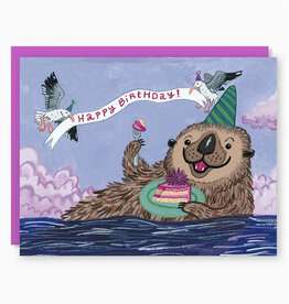 Otter Birthday Greeting Card (Cactus Club)