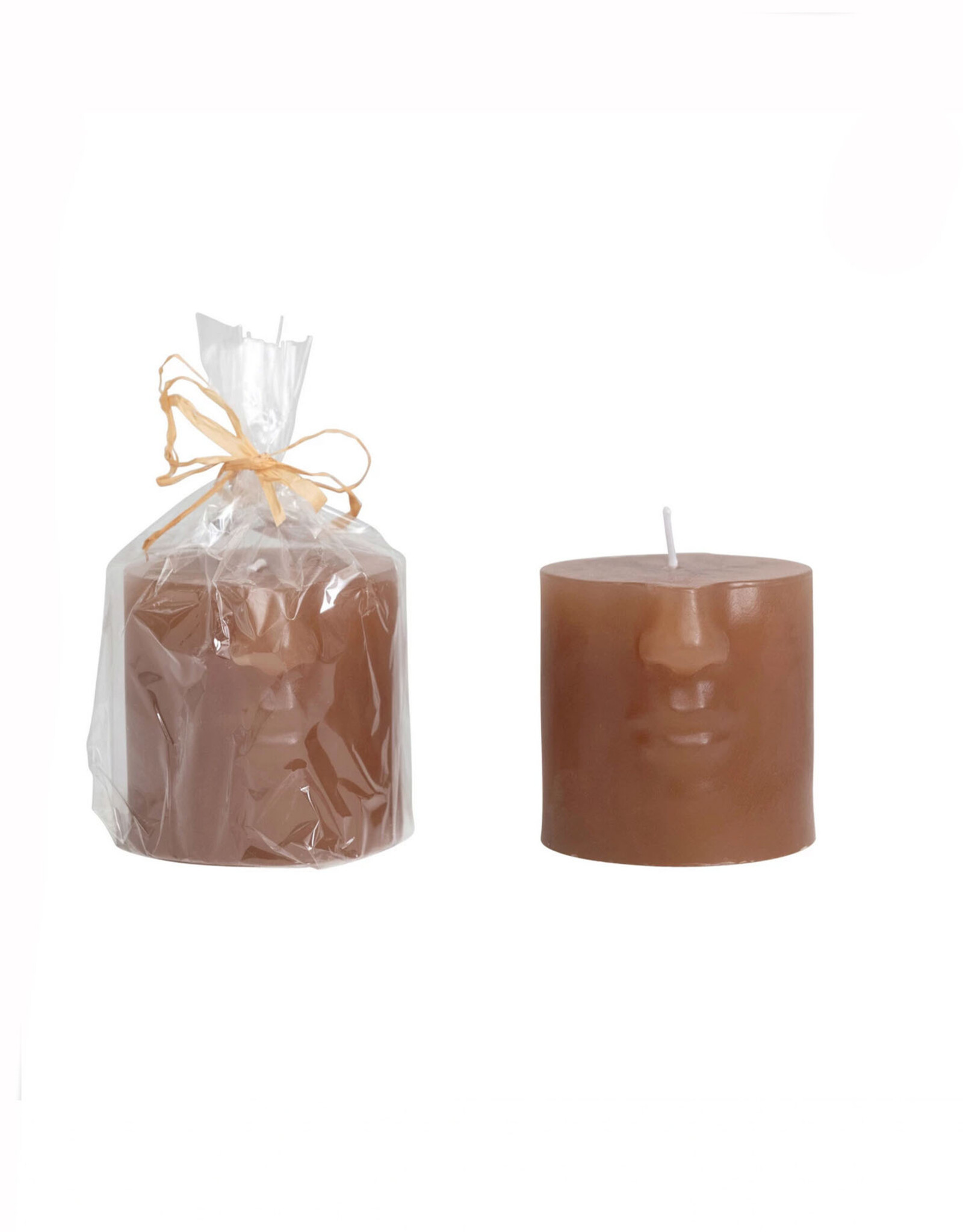 Unscented Face Pillar Candle - Dark Tone *