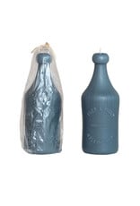 Unscented Embossed Vintage Bottle Shaped Candle - Teal *