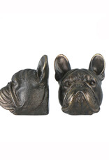 Bronze Dog Head Bookends - Set of 2