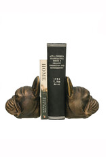 Bronze Dog Head Bookends - Set of 2