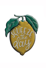 Squeeze the Day Metal Lemon Wall Hanging