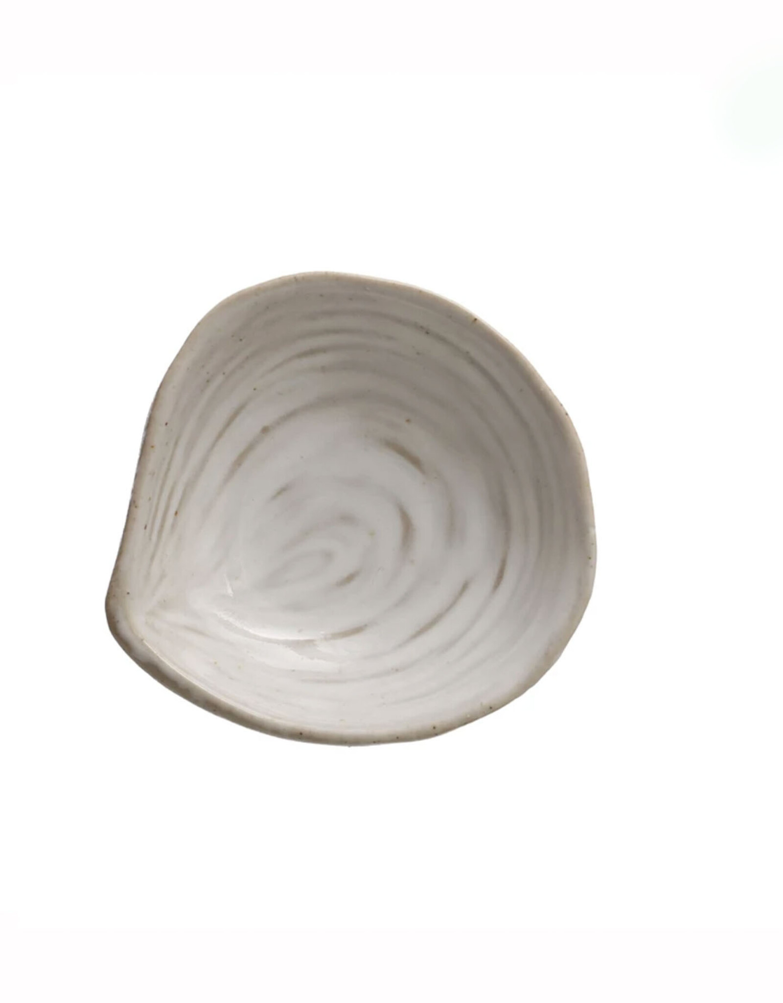 Stoneware White Shell Clam Dish