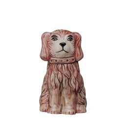 Hand-Painted Vintage Purple Dog Planter