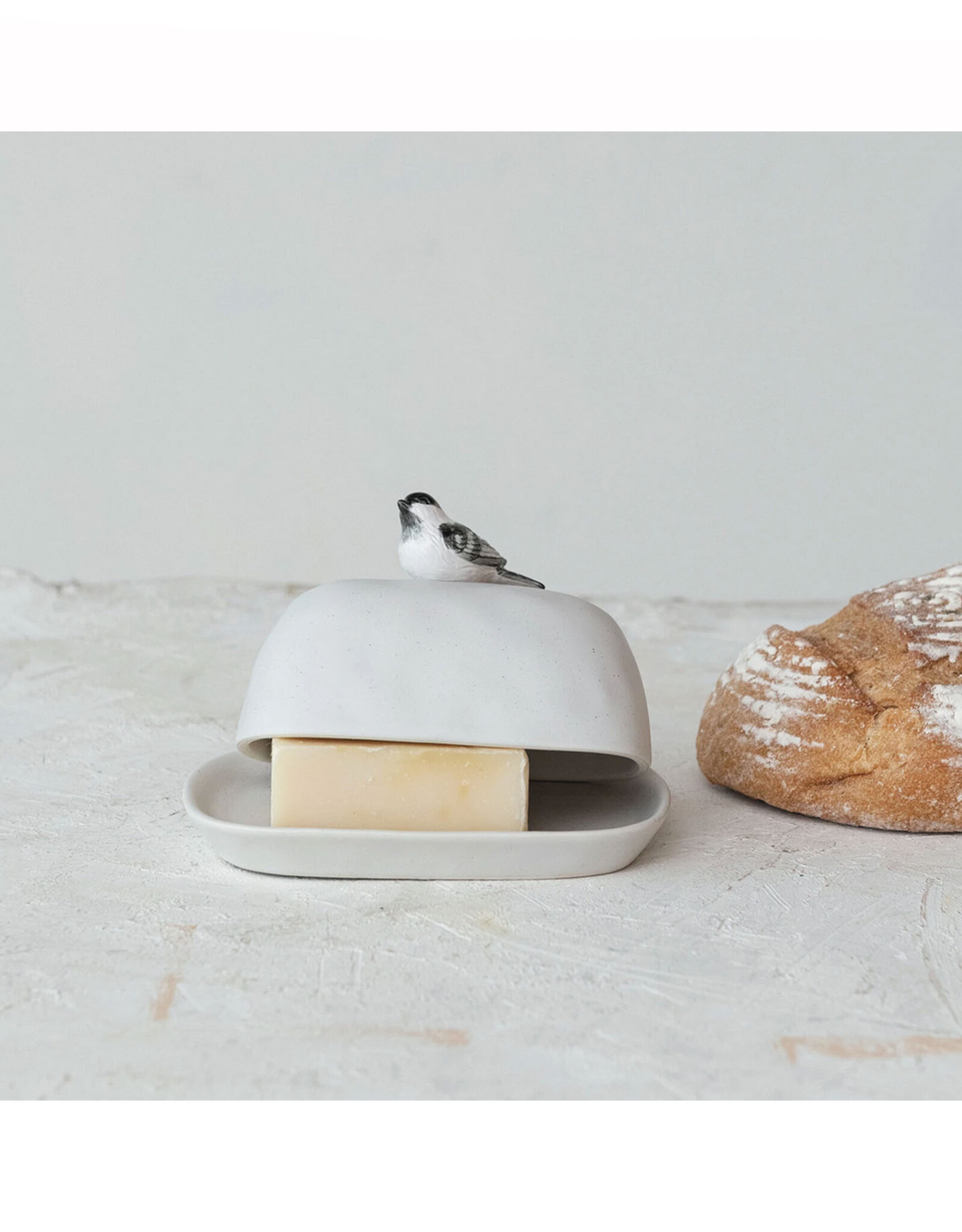 Butter Dish w/ Bird Shaped Handle