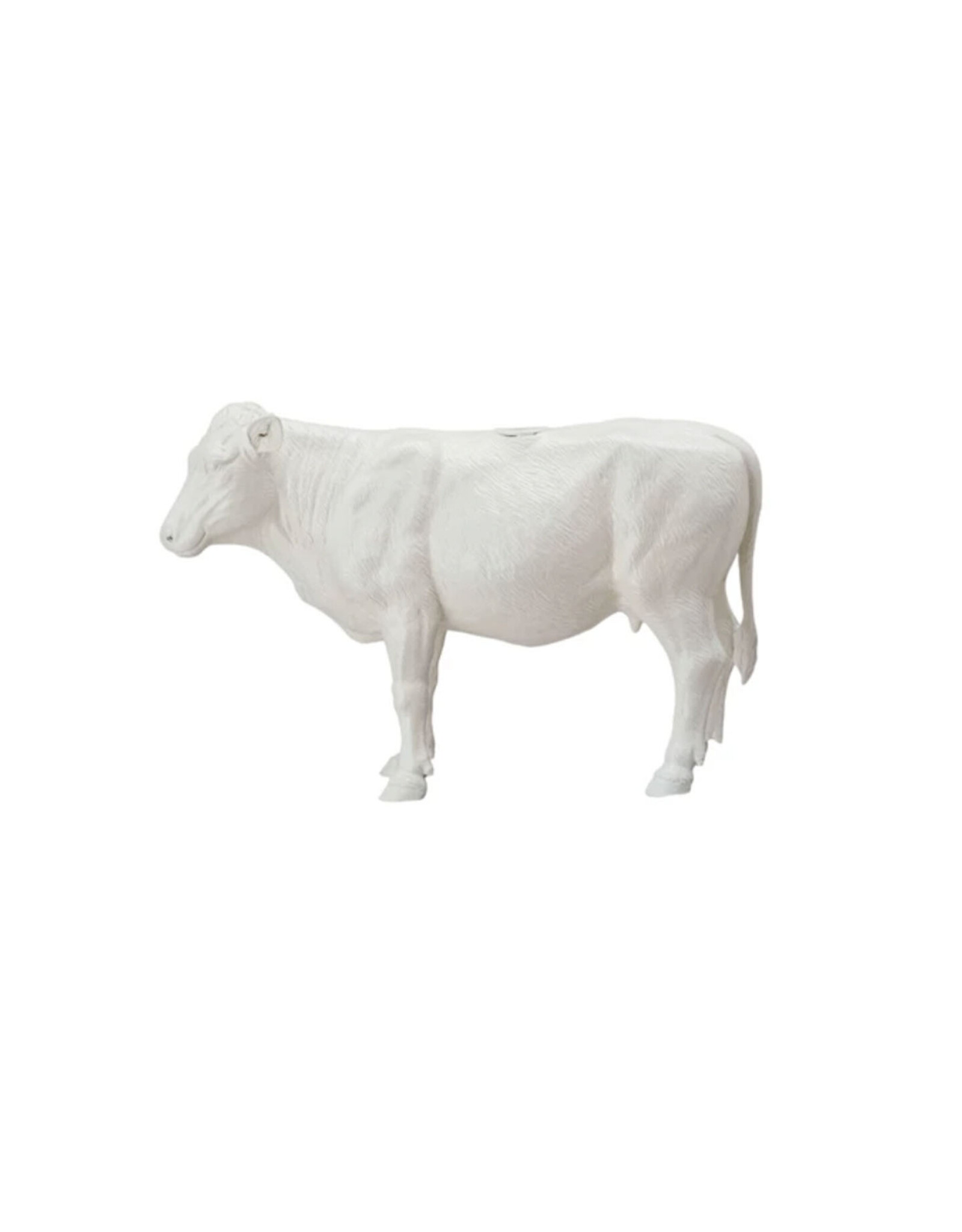 Resin Cow Taper Holder - Antique White