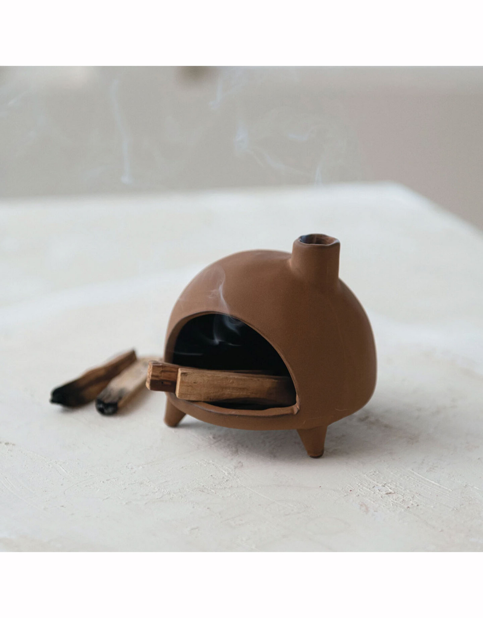 Stoneware Footed Incense Chimney