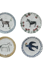 Hand-Painted Stoneware Animal Plate