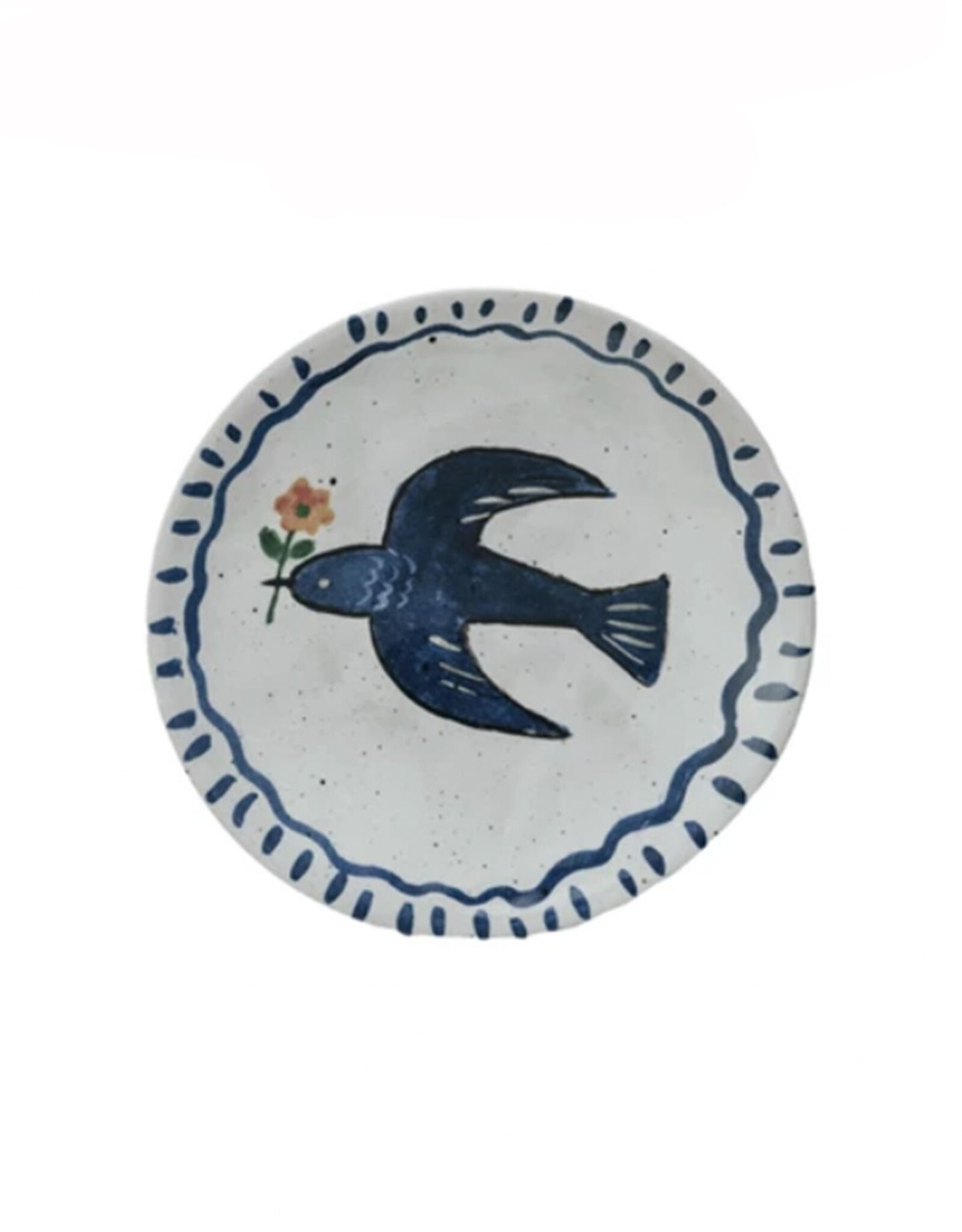 Hand-Painted Stoneware Animal Plate