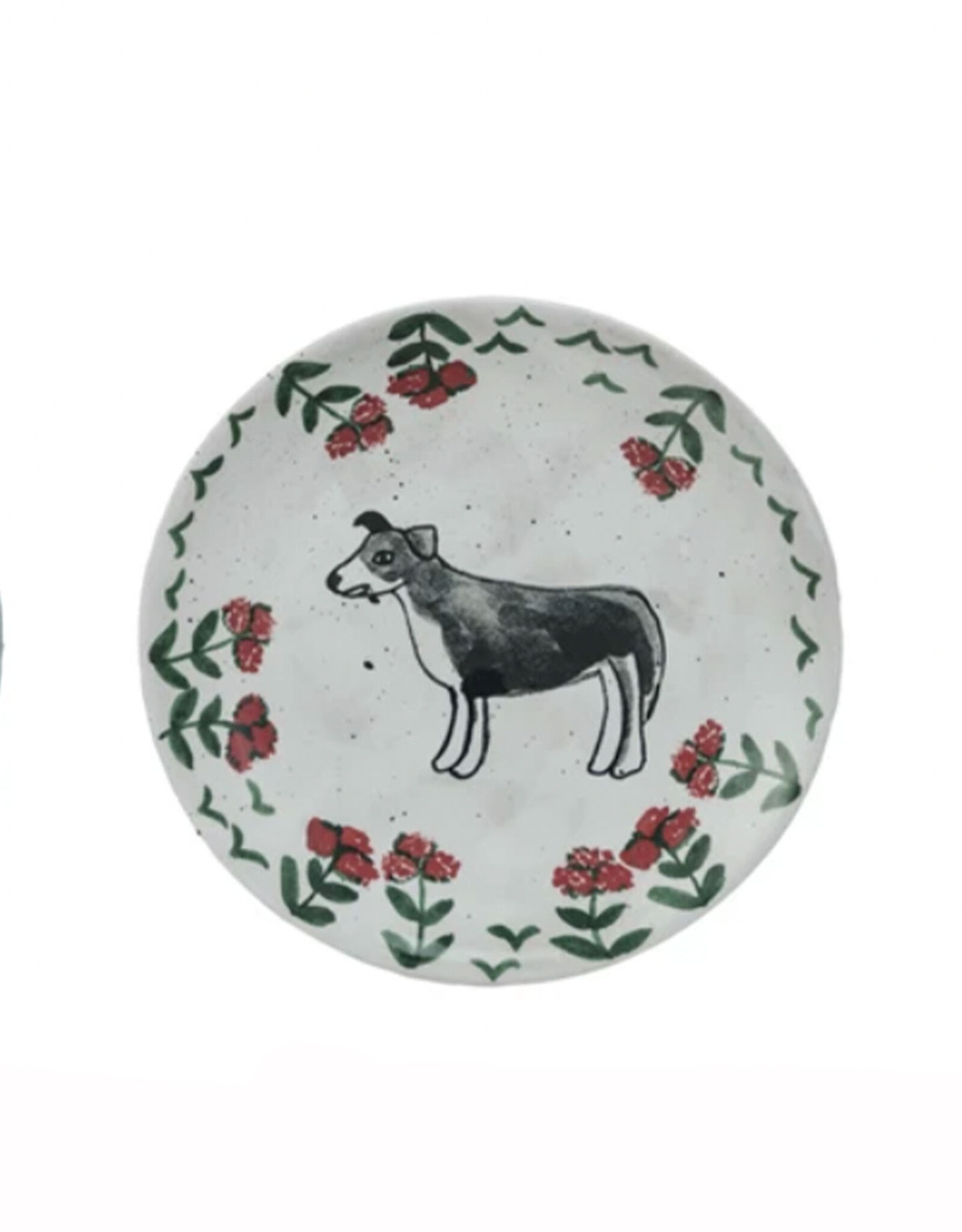 Hand-Painted Stoneware Animal Plate
