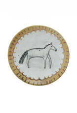 Hand-Painted Stoneware Animal Plate