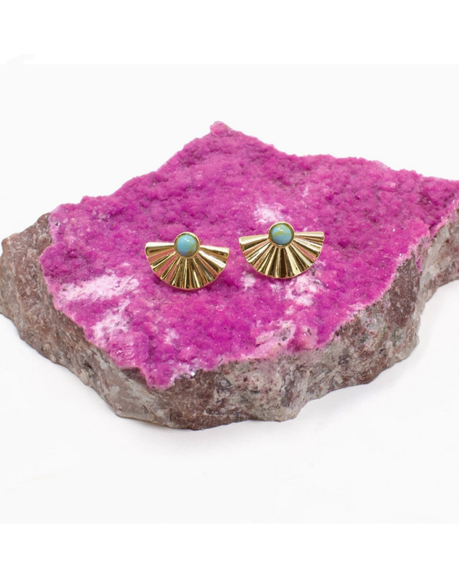 Tay Stud Earrings - Turquoise