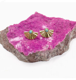 Tay Stud Earrings - Turquoise