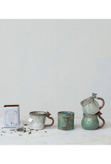 14 oz Stoneware Mug w/ Mushroom Handle (Assorted)