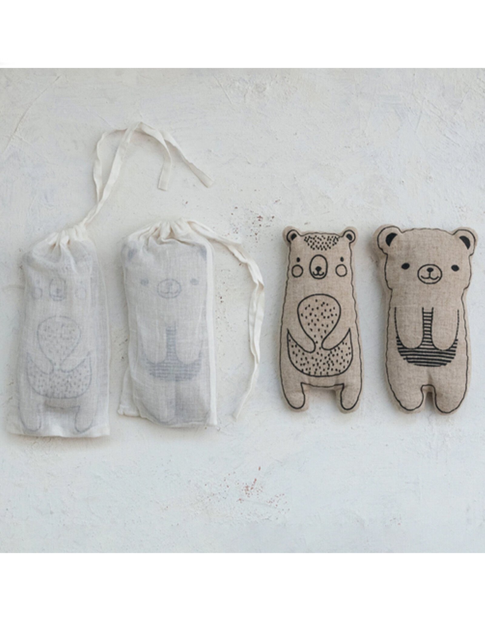 Microwaveable Bear Hot/Cold Pack Filled w/ Lentils & Lavender (Assorted)