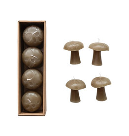 Olive Mushroom Unscented Candles