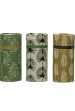 Safety Matches in Tube Matchbox with Leaves Print (Assorted)