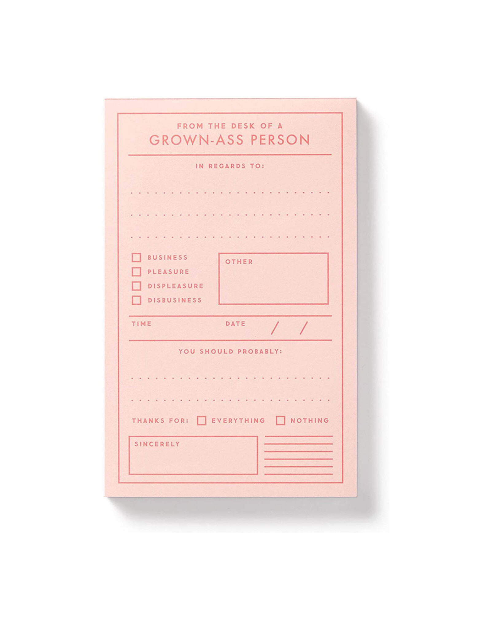 Grown Ass Person Notepad