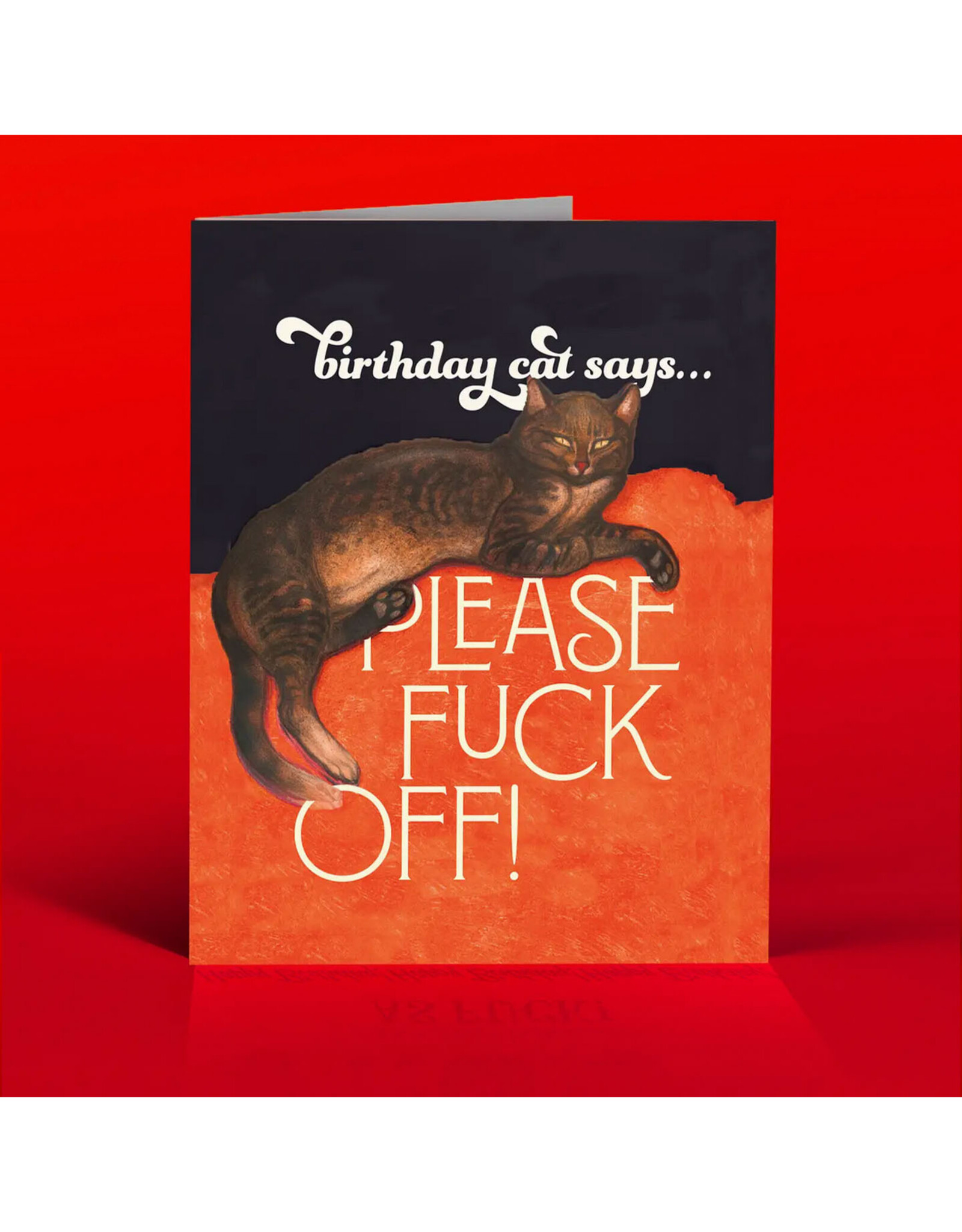 Birthday Cat Says... Greeting Card