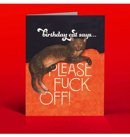 Birthday Cat Says... Greeting Card