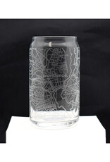 Providence RI Map 16 oz. Can Glass