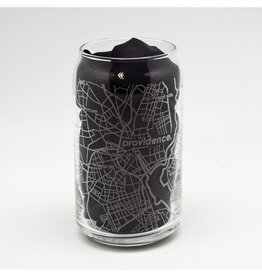 Providence RI Map 16 oz. Can Glass