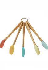 Silicone & Wood Multicolor Mini Kitchen Utensils Set of 5