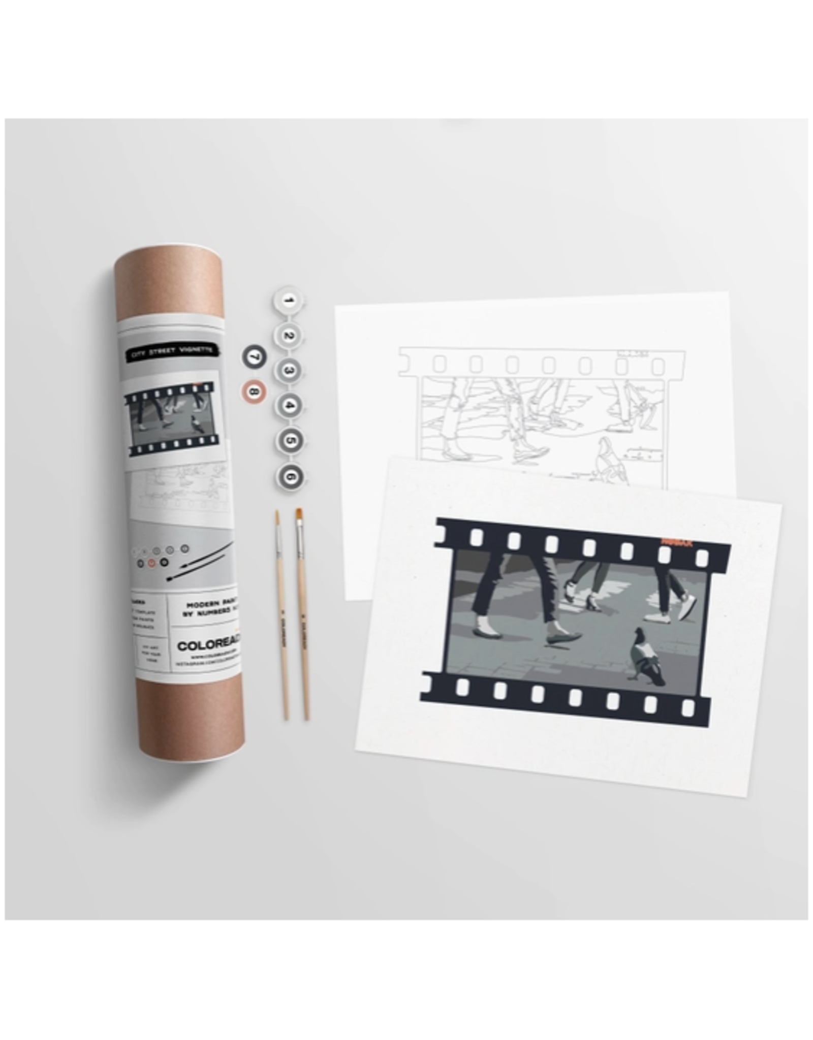 City Street Vignette - Paint By Numbers  Kit