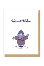 Warmest Wishes Bundled Up Greeting Card Warmest Wishes Bundled Up Greeting Card
