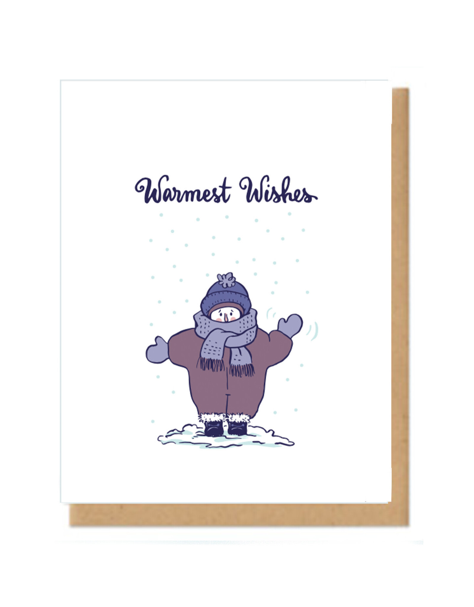 Warmest Wishes Bundled Up Greeting Card