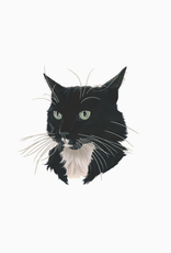 Black and White Fancy Cat Tattoo Pair