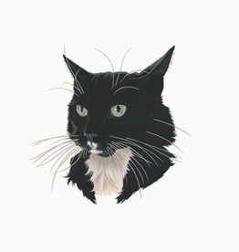 Black and White Fancy Cat Tattoo Pair