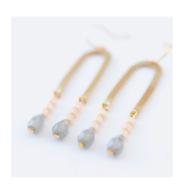 Grey Elegant Arch Earrings