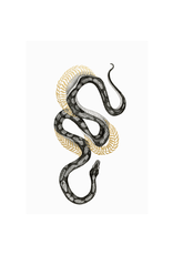 Shimmering Gold Snake Tattoo Pair
