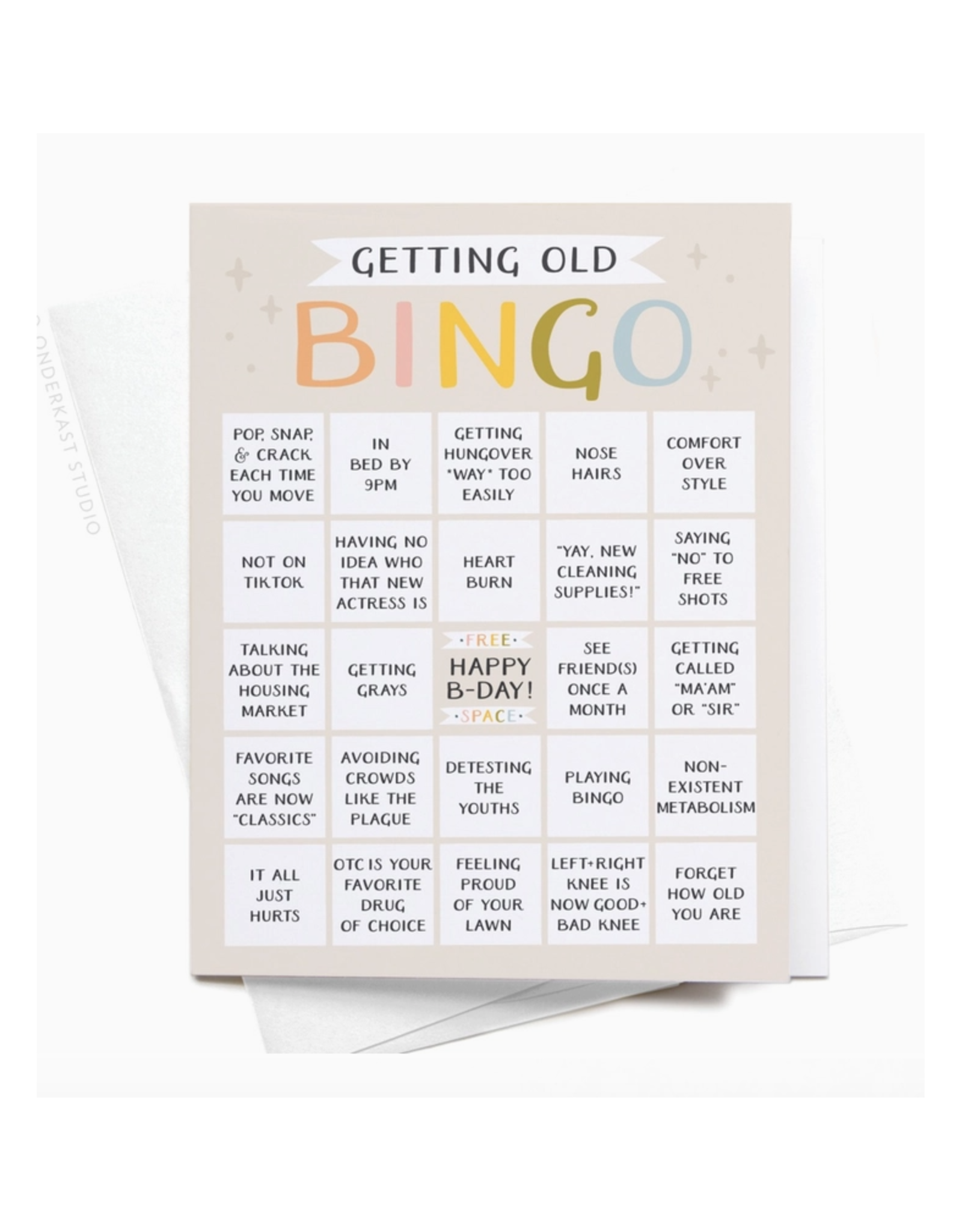 Getting Old Bingo Greeting Card